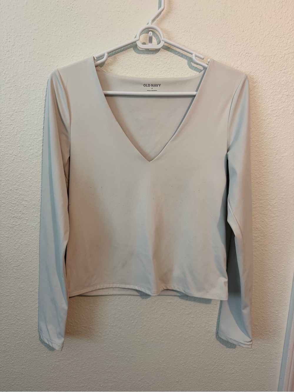 Long Sleeve Spandex Shirt White
